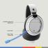 Skullcandy SLYR Pro Wireless Multi-Platform Gaming Headset for PlayStation, Bluetooth Headphones, up to 24 Hrs. Battery, PC, Nintendo Switch, 2.4GHz Low Latency Wireless Transmitter Included - White/Blue